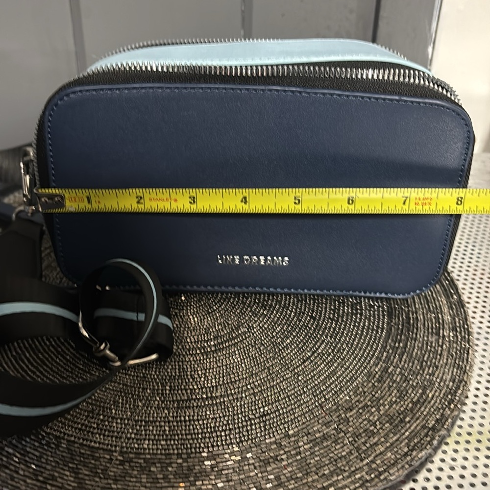 NWOT Like Dreams 2 Tone Blue Crossbody Bag - Picture 9 of 10